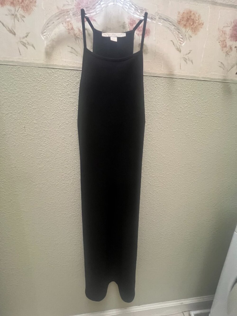 Boston Proper Black Maxi Dress with Side Zipper and Split - Size Small